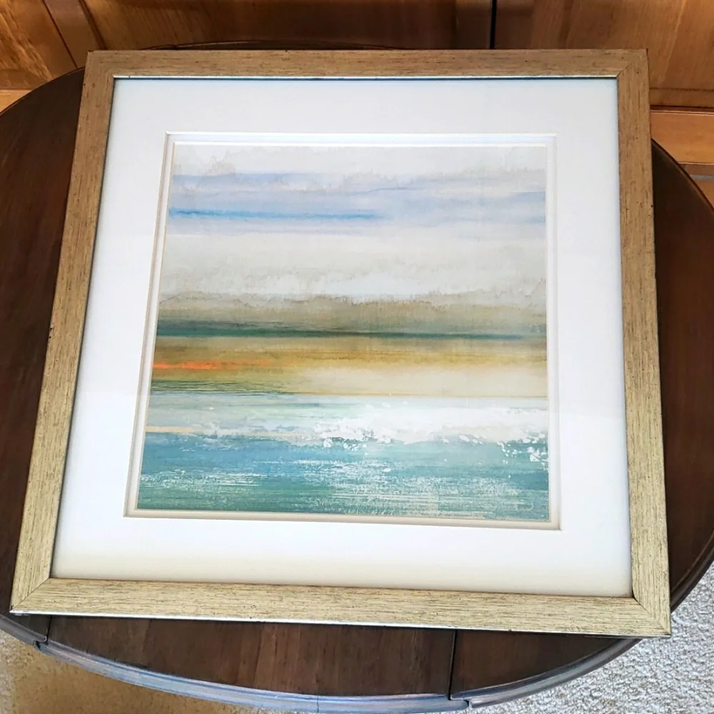 Abstract Beach Watercolor Framed Wall Art